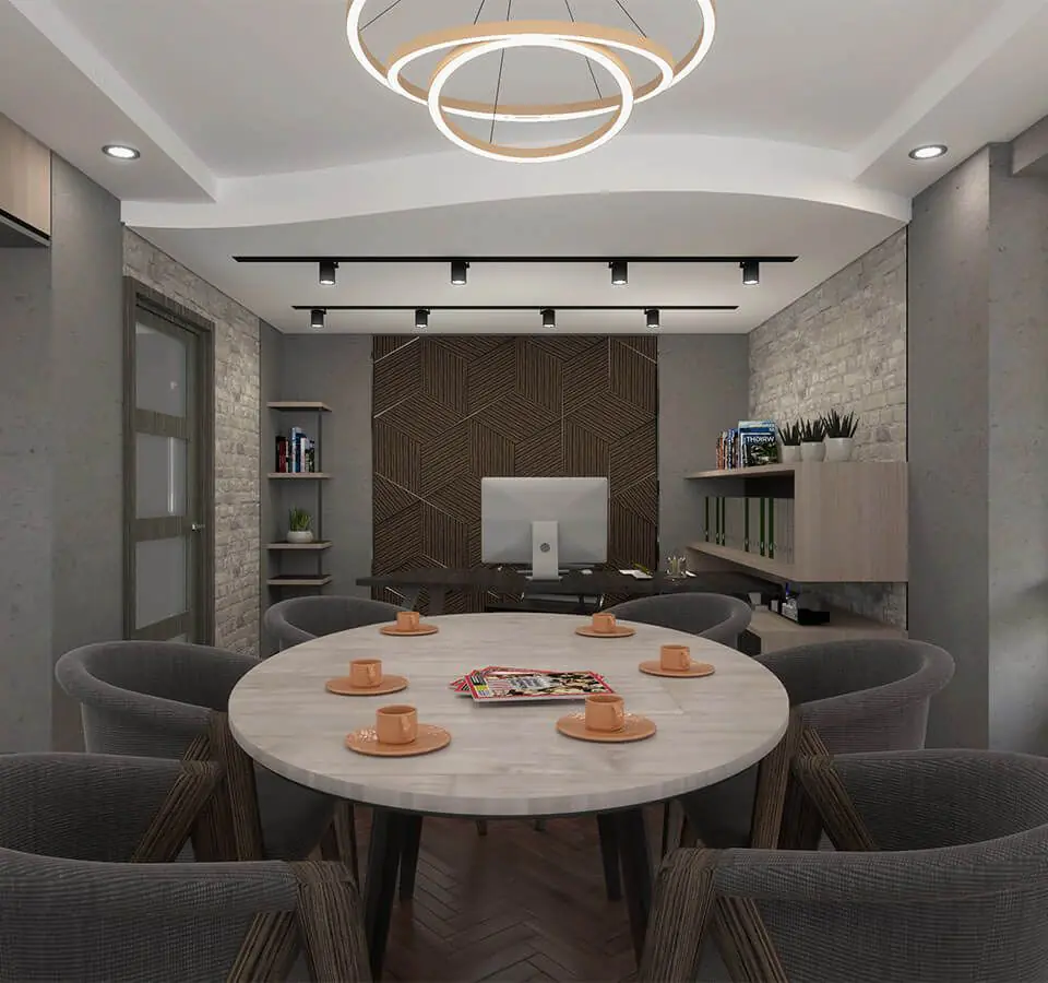 Meeting room in the UNISAT showroom in Limassol